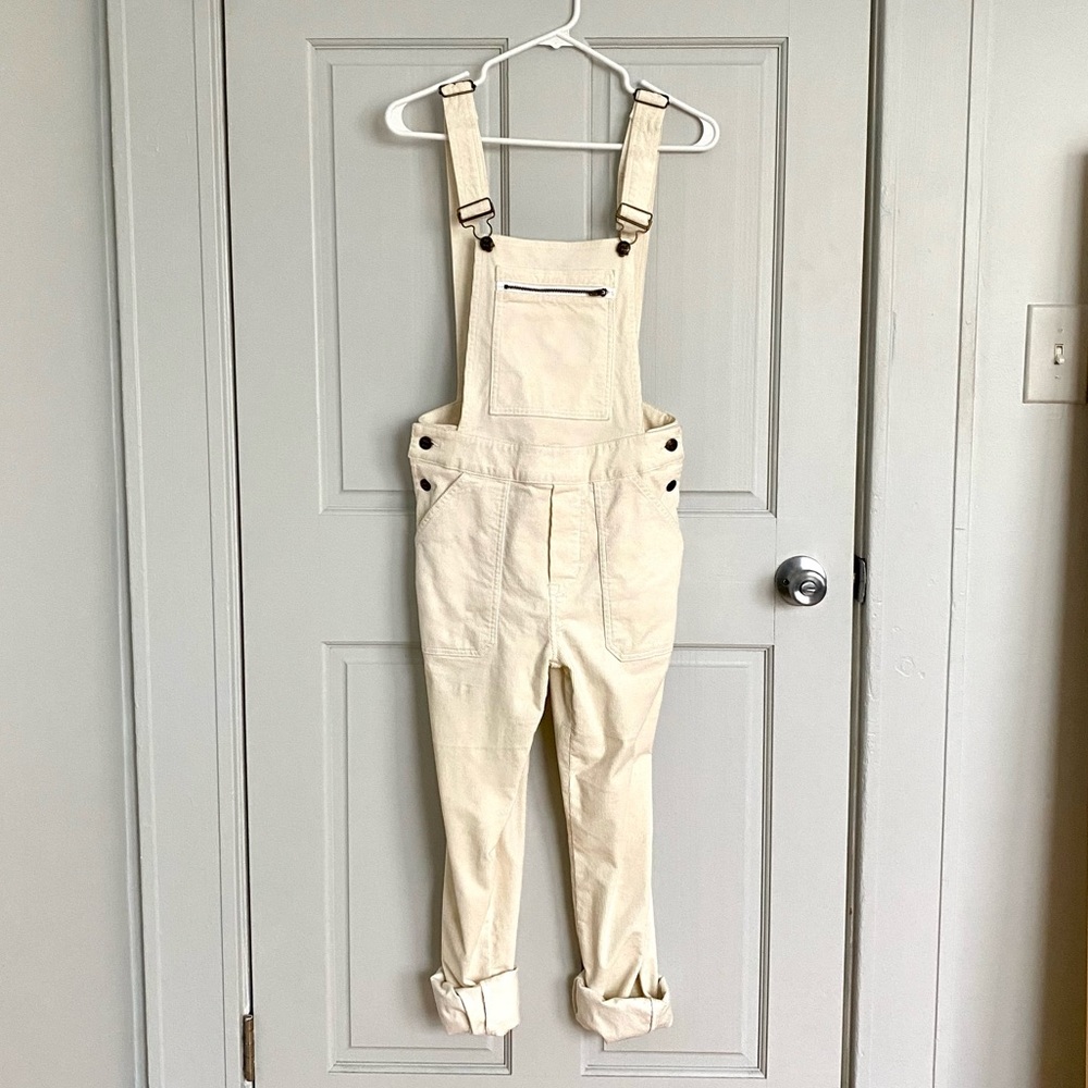 Le Mont St Michel ivory corduroy overalls, size EU 36 or US 2